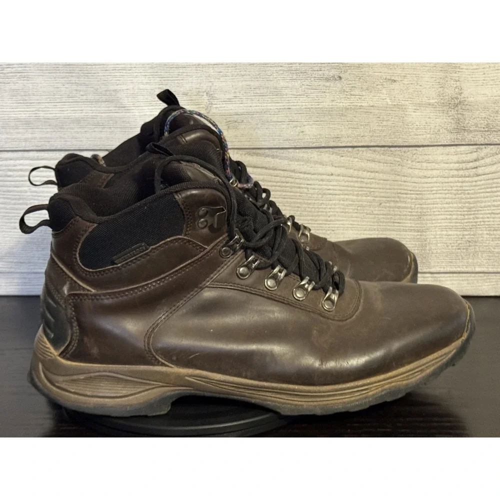 Khombu Men's Ravine Thinsulate Hiking Work Boots Size 12M Brown Leather Lace Up